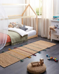 MAXISHOP Italia Collection Covor pentru copii UZUNTA Bej 70 x 200 cm Iuta Covor