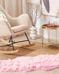MAXISHOP Italia Collection Covor din blana sintetica MAMUNGARI Roz 60 x 180 cm Covor