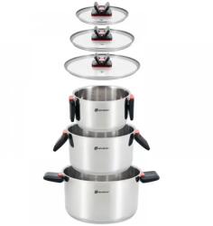 Schmitter Set 3 oale Inox cu capac Schmitter, 6 piese, 16 cm/1.9L, 20 cm/3.6L, 24 cm/5.8L