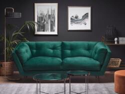 MAXISHOP Italia Collection Canapea cu 3 locuri LENVIK Catifea Verde smarald Canapea