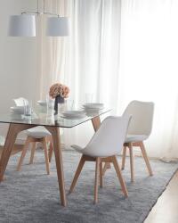 MAXISHOP Italia Collection Set de 2 scaune dining DAKOTA II Alb