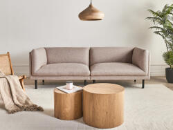 MAXISHOP Italia Collection Canapea cu 3 locuri VORGOD Maro deschis Canapea
