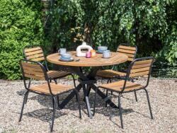 MAXISHOP Italia Collection Masa dining de exterior LISSONE 110 cm 110 cm Lemn de acacia Maro