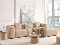 MAXISHOP Italia Collection Coltar cu 3 locuri DOLVA Velur Bej Stanga
