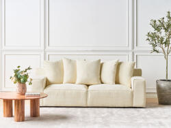 MAXISHOP Italia Collection Canapea cu 3 locuri VISKAN Velur Bej deschis Canapea