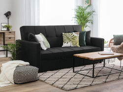 MAXISHOP Italia Collection Canapea extensibila cu 3 locuri GLOMMA Negru Canapea
