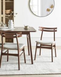 MAXISHOP Italia Collection Set de 2 scaune dining CYNTHIANA Lemn Bej deschis