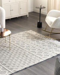 MAXISHOP Italia Collection Covor SOLHAN Gri Bej 160 x 230 cm Lana Covor