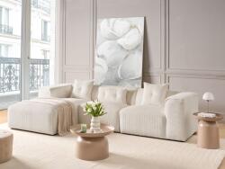 MAXISHOP Italia Collection Coltar cu 3 locuri DOLVA Velur Alb-murdar Dreapta