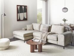 MAXISHOP Italia Collection Coltar cu 4 locuri KIRUNA Catifea Bej deschis Dreapta