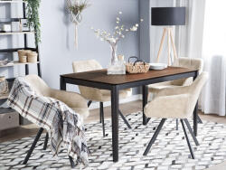 MAXISHOP Italia Collection Masa de dining CEDAR Nuc inchis 135 cm 80 cm