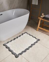 MAXISHOP Italia Collection Covoras de baie NANGAL Gri Bej 60 x 90 cm Bumbac Covor baie