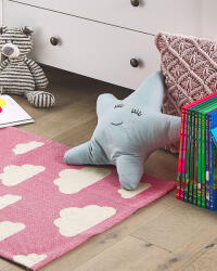 MAXISHOP Italia Collection Covor pentru copii GWALIJAR Roz 60 x 90 cm Bumbac Covor