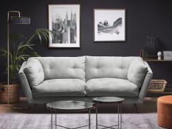 MAXISHOP Italia Collection Canapea cu 3 locuri LENVIK Catifea Gri Canapea