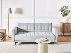 MAXISHOP Italia Collection Canapea extensibila cu 3 locuri ABERDEEN Catifea Gri deschis Canapea