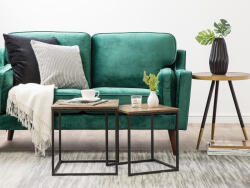 MAXISHOP Italia Collection Set de 2 mese laterale DENNY Maro inchis Masa de cafea