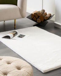 MAXISHOP Italia Collection Covor din blana sintetica MIRPUR Alb 80 x 150 cm Covor