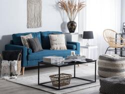 MAXISHOP Italia Collection Canapea cu 2 locuri KALMAR Albastru marin Canapea