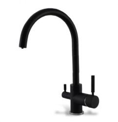 MAXISHOP Italia Collection Baterie Bucutarie cu 3 cai pentru apa purificata, negru mat , Baterie pentru filtru purificator de apa - sanitare-online - 599,00 RON