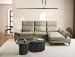 MAXISHOP Italia Collection Coltar cu 4 locuri FARILA Piele naturala Taupe Reglabil Stanga
