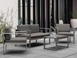 MAXISHOP Italia Collection Masa de cafea pentru gradina SALERNO Metal Gri inchis