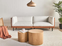MAXISHOP Italia Collection Canapea cu 3 locuri VORGOD Alb-murdar Canapea