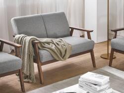 MAXISHOP Italia Collection Canapea cu 2 locuri ASNES Gri Canapea