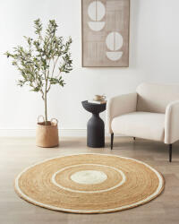 MAXISHOP Italia Collection Covor HALFELI Bej o 140 cm Iuta Covor
