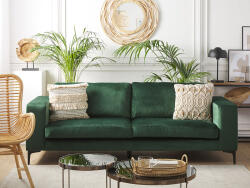 MAXISHOP Italia Collection Canapea cu 3 locuri VADSTENA Catifea Verde Canapea