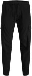 JACK & JONES Pantaloni Cargo Elastici Relaxed Fit Negri 12289589 (12289589)