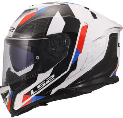 LS2 FF818 Storm III Sporty White/Blue/Red Cască Moto Față întreagă ECE 22.06 1600gr cu Pinlock și Sunvisor 16818 04 02 (02)