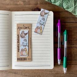  Könyvjelző Alex Clark, mágneses, 8x2, 5 cm, Baglyok