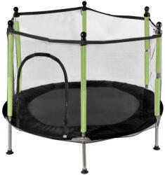  Trambulin otthoni kertbe gyerekeknek, labdahálóval, 140 cm, 55 hüvelykes, zöld