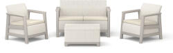 Keter Scandi Box linea duo szett jute tárolós asztallal kavicsszürke-bézs 264052_264050_264046