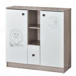 Faktum pelenkázó komód - Bagoly barna/fehér