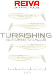 REIVA Flat Minnow Shad 5cm 5db/cs (Pearl White) (9902-057) - turfishing