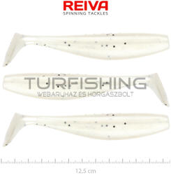 REIVA Flat Minnow shad 12, 5cm 3db/cs (Pearl Dot) (9902-127) - turfishing