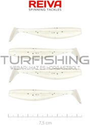 REIVA Flat Minnow shad 7, 5cm 4db/cs (Pearl Dot) (9902-807) - turfishing