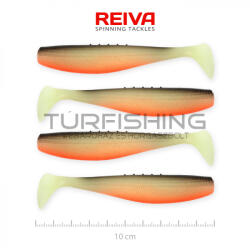 REIVA Flat Minnow shad 10cm 4db/cs (Fekete-Fehér-Narancs) (9902-103)