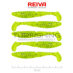 REIVA Zander Power Shad 8cm 5db/cs (Fluo Zöld Flitter II. ) (9901-803)