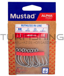 Mustad Ruthless In-line Titan Steel 5/0 10db/csomag (m4066500)