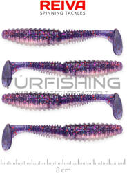 REIVA Zander Power Shad 8cm 4db/cs (Purple Pearl) (9901-808)