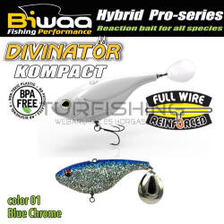 Biwaa DIVINATOR KOMPACT 90 9cm 55gr 01 Blue Chrome (B001050) - turfishing