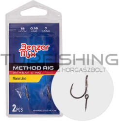 EnergoTeam Benzar Method Kötött Horog 8 (szakáll Nélküli) Monofil Zsinóron 10 Mm Csali Tüskével (42877608) - turfishing