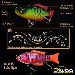 Biwaa SWIMBAIT SEVEN S4" 10cm 17gr 35 Ruby Tiger (B001546) - turfishing