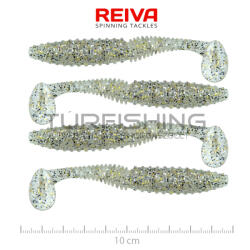 REIVA Zander Power Shad 10cm 4db/cs (Ezüst Flitter) (9901-107)