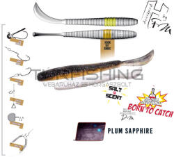 Herakles LEFTAIL WORM 4.8" 12cm Plum Sapphire (ARHKLEW17) - turfishing