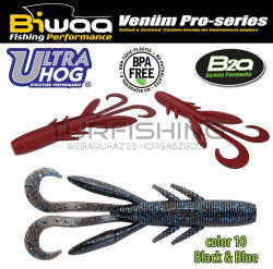 Biwaa ULTRA HOG 4" 10cm 10 Black & Blue (B001159) - turfishing