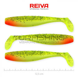 REIVA Flat Minnow shad 12, 5cm 3db/cs (Zöld-Piros Flitter) (9902-124)