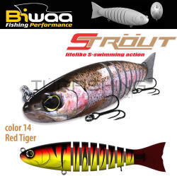 Biwaa SWIMBAIT STROUT 5.5" 14cm 29gr 14 Red Tiger (B000524) - turfishing